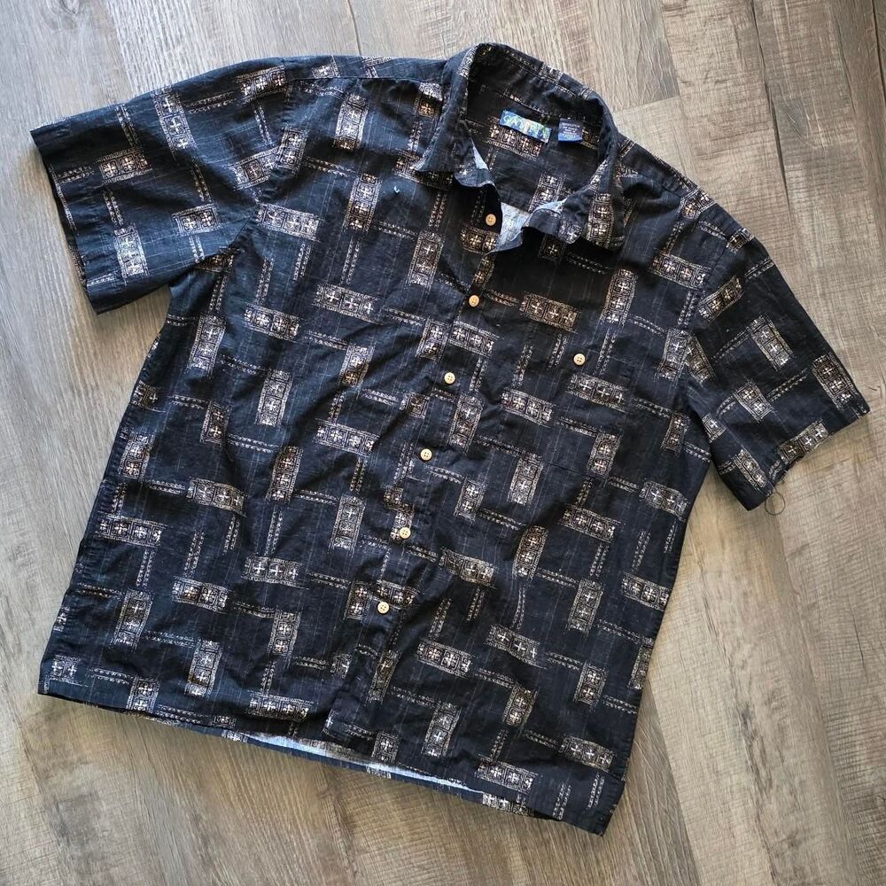 Campia Men's 100% Cotton Button Front Shirt, Size XL